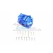 GPM Blue Aluminium Rear Differential Housing Set