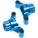 Yeah Racing Blue Aluminium Tamiya TT-02 Rear Hubs w/ 2 Degree Toe-In 2Pcs
