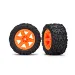 Traxxas 2.8" Talon Extreme Tyres on Orange RXT Rims (2WD Rear) - Glued Wheels 2Pcs