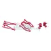 GPM Red Aluminium ARRMA Kraton Front Steering Hubs & Upper & Lower Suspension Arms Kit