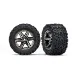 Traxxas 2.8" Talon Extreme Tyres on Black Chrome RXT Rims (2WD Rear) - Glued Wheels 2Pcs