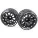 Louise 3.3" ST-Rocket MFT Tyres on (1/2 Offset) Black Rims - Beadlocked Wheels 2Pcs