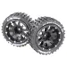 Louise 3.3" ST-Pioneer MFT Tyres on (1/2 Offset) Black Rims - Beadlocked Wheels 2Pcs