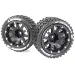 Louise 3.3" ST-Hummer MFT Tyres on (1/2 Offset) Black Rims - Beadlocked Wheels 2Pcs