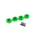 Traxxas Green Aluminium 17mm Splined Wheel Hex Adapters w/ Grub Screw
