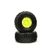 ARRMA 2.4/3.4" FORTRESS SC dBoots Tyres on Yellow Rims - Glued Wheels 2Pcs