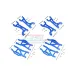 GPM Blue Aluminium Maxx 4S Compete Suspension Arm Set w/ Hardware