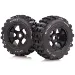 Rovan 4.7/5.5" Baja 5T/5SC Rear MX Tyres on Black Rims - Beadlocked Wheels 2Pcs