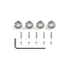 Tamiya Silver Aluminium 12mm Wheel Hexes (6mm Thick) 4Pcs w/ Hardware
