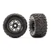 Traxxas 2.8/3.7" Maxx 4S AT Tyres on Black Rims - Glued Wheels 2Pcs