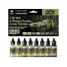 Vallejo Model Air Cold War & Modern Russian Green Patterns Colour Acrylic Paint Set 8Pcs