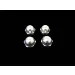 Rovan Silver Aluminium 18mm (24mm Hex) Closed Cap Wheel Nuts 4Pcs
