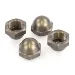 Rovan Gunmetal Aluminium 18mm (24mm Hex) Serrated Closed Cap Wheel Nuts 4Pcs
