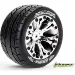 Louise 2.8" ST-Rocket Tyres on Chrome Rims - Glued Wheels 2Pcs