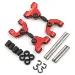 Yeah Racing Red Aluminium Tamiya TT-01 & TT-01E Rear Upper Suspension Arms 2Pcs w/ Hardware