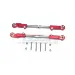 GPM Red Aluminium & Stainless Steel ARRMA Kraton, Talion & Outcast Adjustable Rear Upper Suspension Arm Set 2Pcs