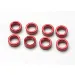 Traxxas 4x6x2.5mm Red Aluminium Spacers 8Pcs