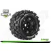 Louise 3.8" ST-Mcross MFT Tyres on (1/2 Offset) Black Rims - Glued Wheels 2Pcs