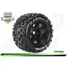 Louise 3.8" ST-Uphill MFT Tyres on (1/2 Offset) Black Rims - Glued Wheels 2Pcs