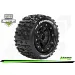 Louise 3.3" 1/10 Maxx 4S MT-Pioneer MFT Tyres on (1/2 Offset) Black Rims - Beadlocked Wheels 2Pcs