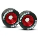 Traxxas Red Aluminium Wheelie Bar Wheels w/ Bearings & Axles