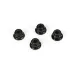 ECX 4mm Black Steel Flanged Nyloc Nuts 4Pcs