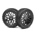 Maverick 3.4" Front Tyres on 8 Spoke Gloss Black Rims 2Pcs