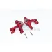GPM Red Aluminum Front Steering Hubs 2Pcs w/ Hardware