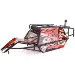 Rovan Black Steel GT Sand Rail Baja Roll Cage w/ Painted Red Panels and LED Spot Lights & Spare Tyre Mount