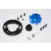 GPM HD Steel 17T/53T 1Mod Pinion & Spur Gear Set w/ Blue Aluminium Gear Adapter