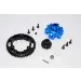 GPM HD Steel 18T/53T 1Mod Pinion & Spur Gear Set w/ Blue Aluminium Gear Adapter