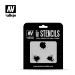 Vallejo Paint Stains Textures Stencil