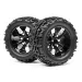 Maverick 1/10 Strada MT 2.8/4.7" Tyres on Black 7-Spoke Rims 2Pcs