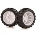 HSP 2.8" Off Road V-Groove Tyres on White Rims - Wheels 2Pcs