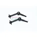 GPM Black Hardened Steel TT-01 #35 (33mm) Universal CVD Drive Shafts 2Pcs