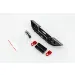 HSP Black Aluminium Rear Bumper Set w/ Red D-Ring Tow Shackles & Hardware