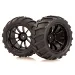 HSP 2.8" Off Road V-Groove Tyres on 10 Spoke Black Rims - Wheels 2Pcs