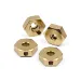 Maverick Gold Aluminium 12mm Locking Wheel Hexes 4Pcs