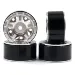 Yeah Racing Silver Aluminium SCX24 1" 5 Spoke Beadlock Rock Crawler Rims 4Pcs w/ Hardware