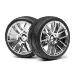 Maverick 2.1" Strada TC Tyres on Chrome Split Spoke Rims - Glued Wheels 2Pcs