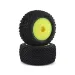 Losi 1.5" Mini-T 2.0 Rear Step Pin Off Road Tyres on Yellow Rims - Glued Wheels 2Pcs