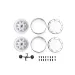 GPM White Aluminium 1.9" 8 Spoke Beadlock Rims 2Pcs