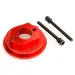 Rovan Orange Aluminium Angled High Flow Air Filter Mount w/ Hardware