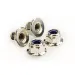 Blackzon 4mm Silver Steel Flanged Nyloc Nuts 4Pcs