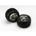 Traxxas 3.8" Talon Tyres on SS Split-Spoke Chrome Rims - Glued Wheels 2Pcs