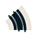 Scalextric 1/32 Track Radius 2 Standard Curve 45 Degree 2Pcs