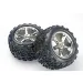Traxxas 3.8" Talon Tyres on Chrome Gemini Rims - Glued Wheels 2Pcs