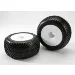 Traxxas 3.8" Response Pro Tyres on White Dish Rims - Glued Wheels 2Pcs