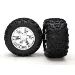 Traxxas 3.8" Maxx Tyres on Chrome Geode Rims - Glued Wheels 2Pcs