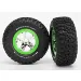 Traxxas 2.2/3.0" BFGoodrich Mud Terrain T/A KM2 Tyres on Chrome/Green Rims - Glued Wheels 2Pcs